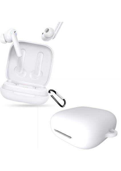 Oppo Enco W51 White Için Silikon Koruyucu Kılıf (Yurt Dışından)