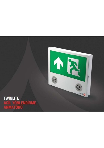 Twinlite TW-122-L Acil Çıkış Yönlendirme Armatürü Sürekli ve Kesintide 120 Dak. Yanan LED + LED