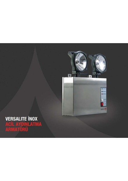 Versalite Inox VSI-2201-LED Acil Aydınlatma Armatürü Kesintide 60DAK. Yanan 2X20 Watt