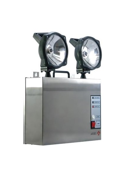 Versalite Inox VSI-2201-LED Acil Aydınlatma Armatürü Kesintide 60DAK. Yanan 2X20 Watt