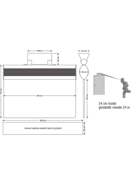 Orion AEB-60223-L Acil Çıkış Yönlendirme Armatürü Sürekli ve Kesintide 180 Dak. Yanan 700 Lümen LED