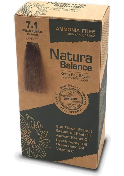 Natura Balance Krem Saç Boyası Küllü Kumral 7.1