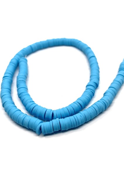 Fimo Boncuk 6 mm Gök Mavi Renk, Takı Malzemesi