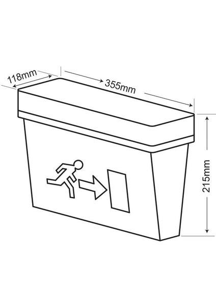 Betalite AEB-03223-L Çift Yüzlü Acil Çıkış Yönlendirme Armatürü Sürekli ve Kesintide 180 Dak. Yanan 20XF LED fırsatları
