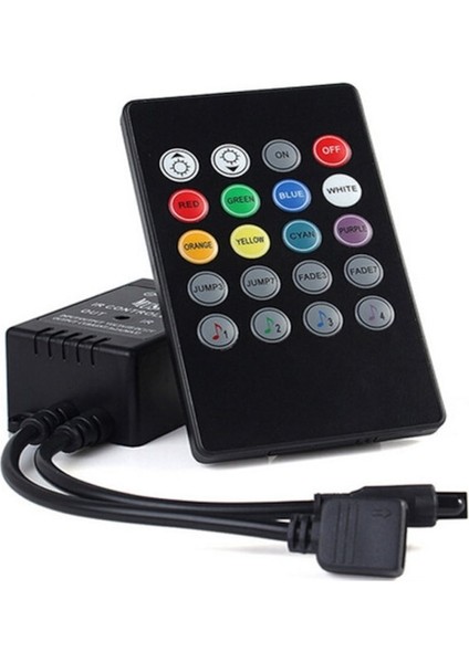Rgb Sese ve Müziğe Duyarlı Set 5-10 Metre Tak Çalıştır 3 Çip 5050
