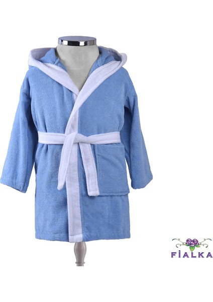 Çocuk Bornoz 7 - 8 Yaş Mavi