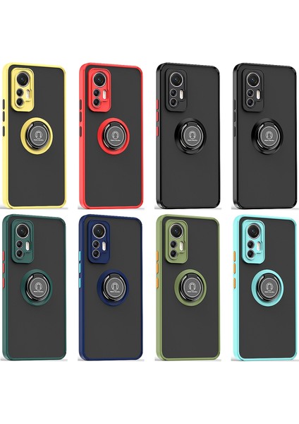 Xiaomi 12 Lite Için Yüzük Standlı Telefon Kılıfı - Pembe (Yurt Dışından) fiyatları
