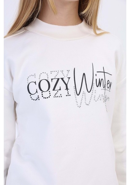 Toontoy Kız Çocuk Balıkçı Yaka Içi Pamuklu Sweatshirt fiyatları