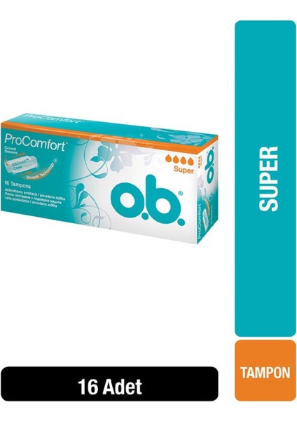 O.B Tampon Süper 16'Lı fiyatları