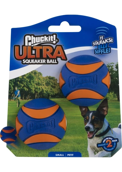 Chuckit! Ultra Squeaker 2'li Sesli Köpek Oyun Topu (Küçük Boy)