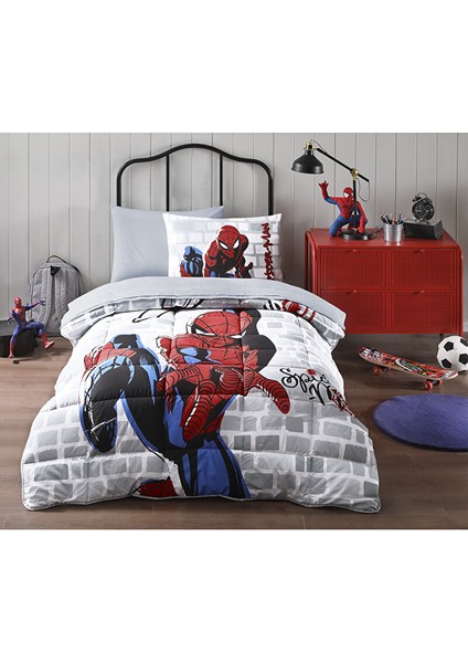 Spiderman Super Hero Tek Kişilik Disney Lisanslı Lastikli Fitted Çarşaf Çocuk Uyku Seti