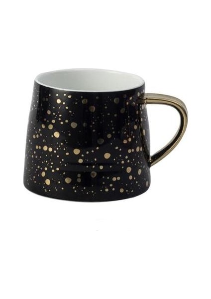 Pembe Beyaz Siyah Seramik Bardak (Yurt Dışından)