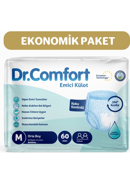 Yetişkin Emici Külot  Medium 30'Lu 2 Paket 60 Adet