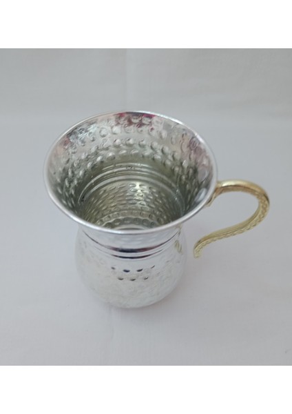Bakır Ayran & Su Bardağı Beyaz Kalaylı El Dövmesi Maşrapa Kupa fiyatları