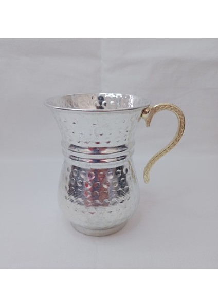 Bakır Ayran & Su Bardağı Beyaz Kalaylı El Dövmesi Maşrapa Kupa fırsatları