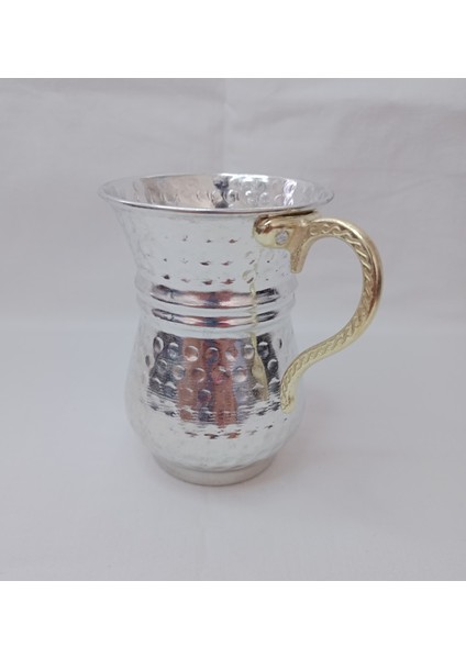 Bakır Ayran & Su Bardağı Beyaz Kalaylı El Dövmesi Maşrapa Kupa fiyatları