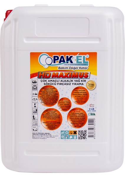 HD Maximus Premium 20 Kg - Çok Amaçlı Yağ Kir Sökücü - 2'li Paket