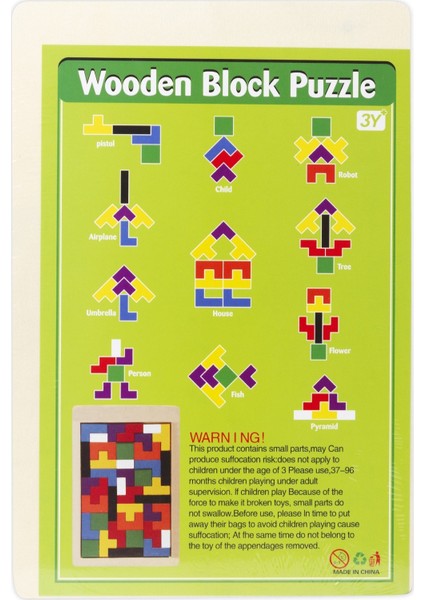 Ahşap Puzzle Zeka Bulmaca Oyuncaklar Tetris Oyunu