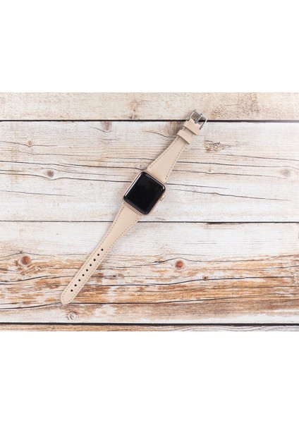 Apple Watch Uyumlu Deri Kordon 42-44-45MM Slim Nu1 Pembe fırsatları