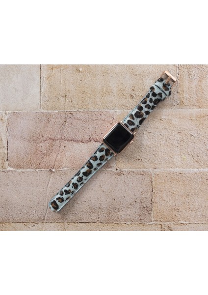 Apple Watch Uyumlu Deri Kordon 42-44-45MM Leopar LEO56 modelleri