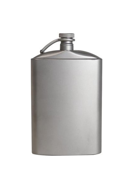 Lıxada Titanyum Flask 260/200 ml Şarap Kalça Flagon W Vidalı Cap Klip Ultralight Hidrasyon Düz Şişe (Yurt Dışından)