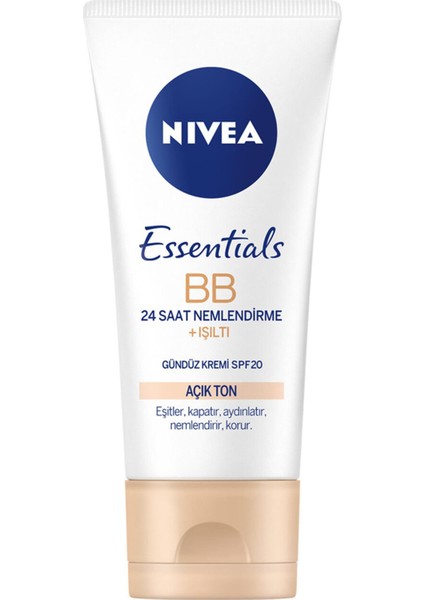 Nivea Bb Krem 24 Saat Nemlendirme + Işıltı Açık Ton 50 ml