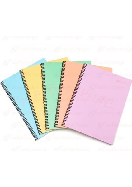 Flex Pastel Defter Spiralli Pp Kapak 80YP Kareli A4 1 Adet