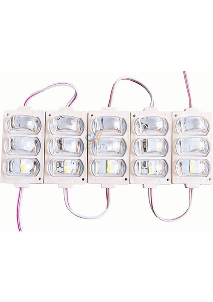 Geniş (Yan) Açılı Güçlü LED Işık 3’lü 12V – 3 W (5 Adet)