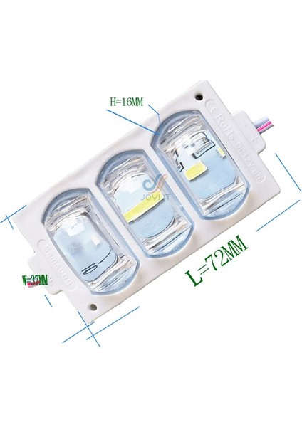 Geniş (Yan) Açılı Güçlü LED Işık 3’lü 12V – 3 W (5 Adet)