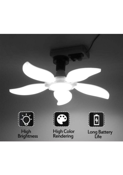 60 Watt Beyaz Işık Mango LED Ampul 5 Kollu E-27 Duy 4100 Lumen