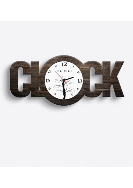 Kişiye Özel Clock Ahşap Duvar Saati - 7