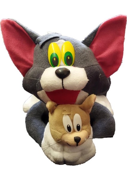 Ithal Ürün Tom & Jerry Karakter Figür Peluş Oyuncak Uyku & Oyun Arkadaşı Büyük Boy 40 cm