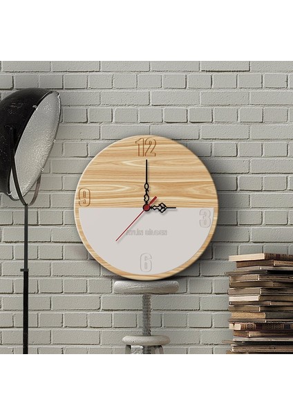 Kişiye Özel Farklı Tasarım Ahşap Duvar Saati (30 Cm.) - 18