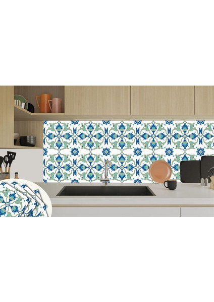 Kendinden Yapışkanlı Banyo Mutfak Kaplama Çini 01 Desenli Pvc Karo 30X30 cm (11 Adet) 1 M2