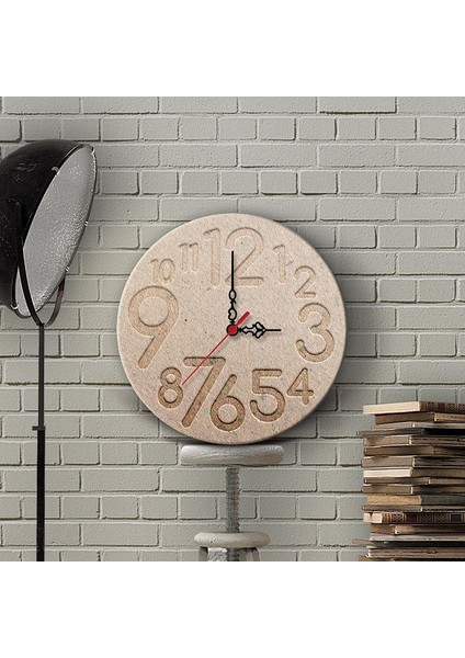 Kişiye Özel Deniz Kumu Tasarımlı Ahşap Duvar Saati (30 Cm.)