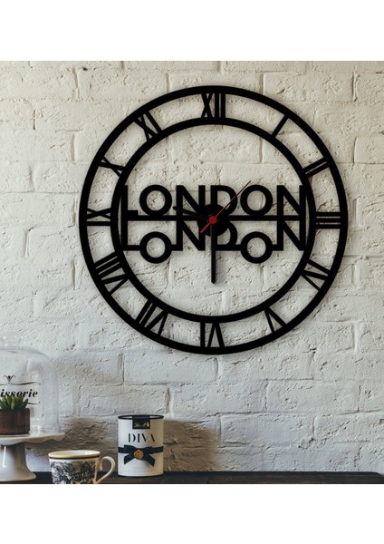 Kişiye Özel London Temalı Ahşap Duvar Saati-1