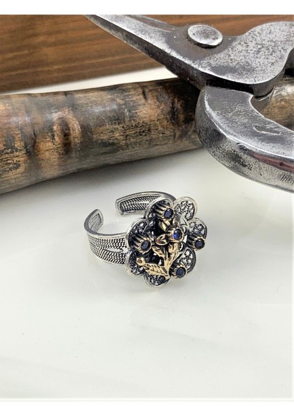 Doğan Silvertelkari Elişi Gümüş Taşlı Yüzük 21449 fiyatları