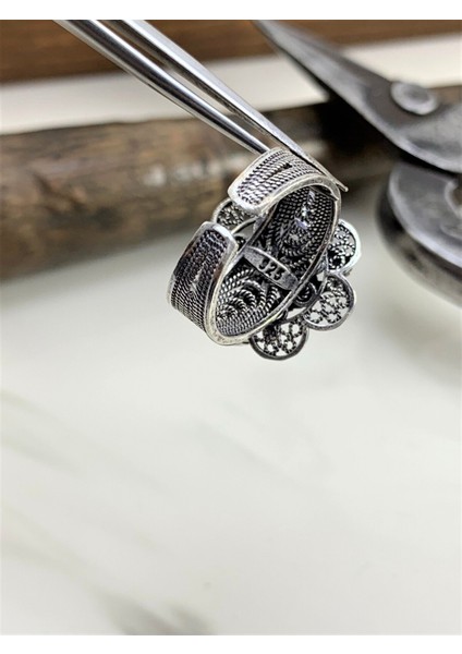 Doğan Silvertelkari Elişi Gümüş Taşlı Yüzük 21449 modelleri