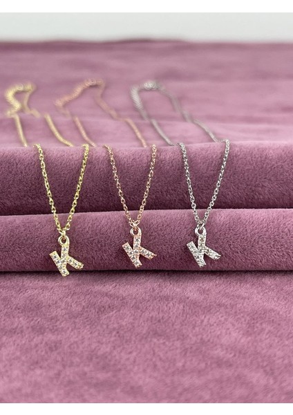 925 Ayar Gümüş K Harf Kolye