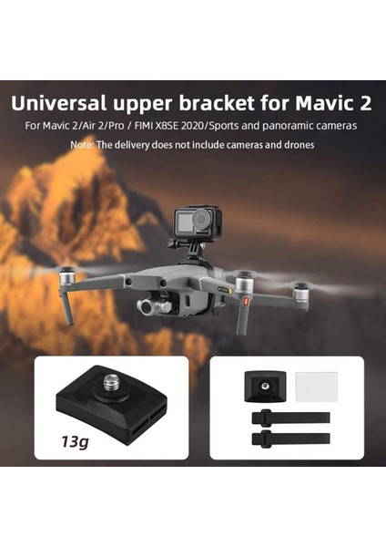 Djı Mavic 2 Air 2 Pro Mini Fimi Için Eylem Kamera Montaj Üst Adaptör Konnektörü (Yurt Dışından)