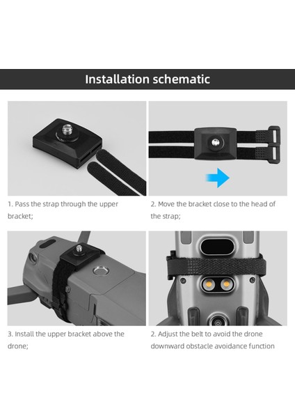 Djı Mavic 2 Air 2 Pro Mini Fimi Için Eylem Kamera Montaj Üst Adaptör Konnektörü (Yurt Dışından)