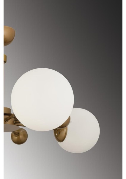 Istanbul Avize Nairobi 4'lü Eskitme Kasa Beyaz Glop Camlı Avize modelleri