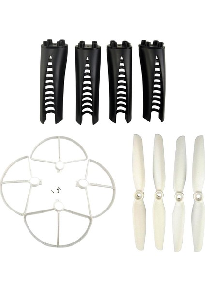 Rc Quadcopter Props +Koruma Yüzüğü +Mjx B5W F20 Iha Ina Beyaz +Siyah Için Kullanım Dişli (Yurt Dışından)