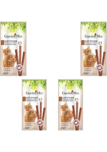 Garden Mix  Dana Etli Kedi Stick Ödül 3*5 gr x 4 Adet