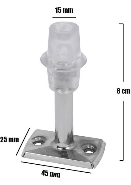 Kapı Tamponu Stoperi Krom Kapı Stopu 8 Cm