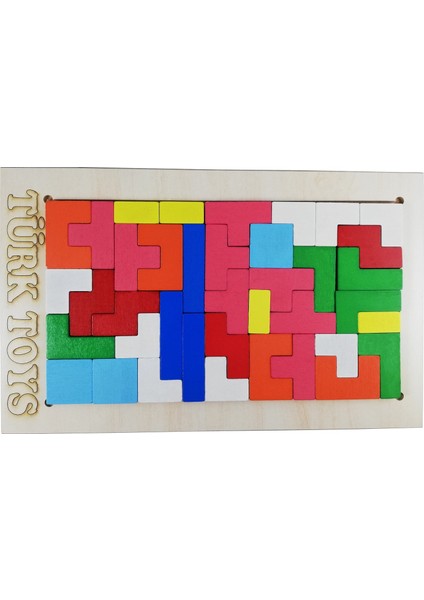 Toys Ahşap Tetris Şekiller Puzzle