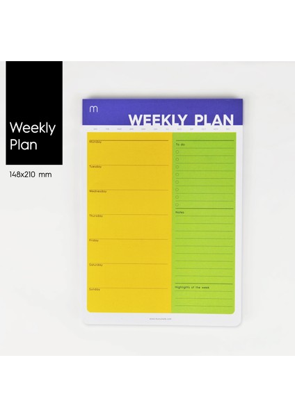 Munuplanner - Colored Weekly Plan (Haftalık Planlayıcı)