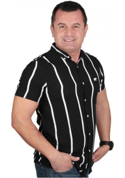 21.01.30.015 Sergıo Cızgılı Ayı Nakıs Kısa Kol Gomlek Siyah-M fiyatları