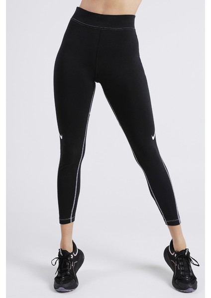 Swoosh Women's Graphic High-Rise 7/8 Leggings Pamuklu Yüksek Belli Tayt