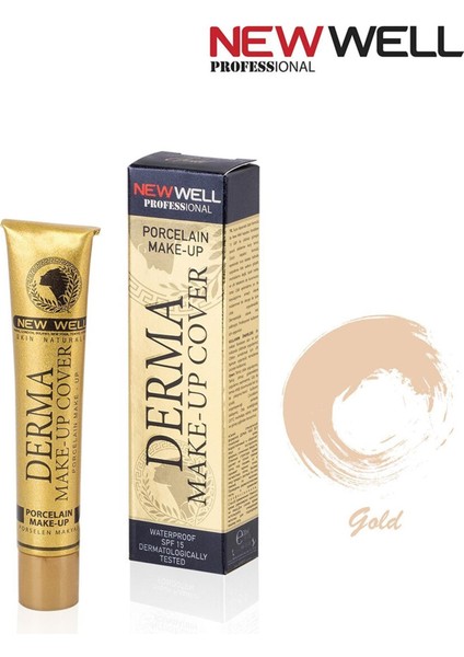 New Well Derma Cover Fondöten 01 Gold